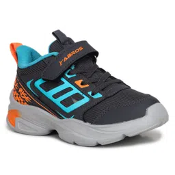ABROS All Rise Text Designed Velcro Closure Shoes - Dark Grey & Sea Green image 3