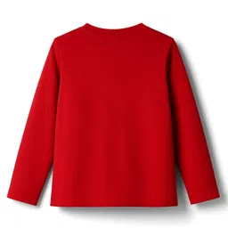 Babyhug Disney Single Jersey Knit Full Sleeves Night Suit With Marie Graphics - Red image 3