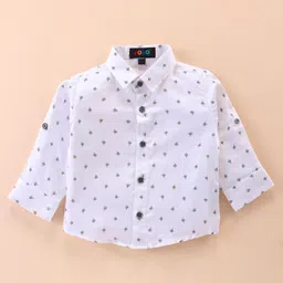 Robo Fry Lycra Knit Full Sleeves Printed 3 Piece Party Suit with Bow & Hat - Grey image 4