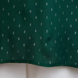 JBN Creation Cotton Blend Full Sleeves Abstract Foil Printed Kurta Pyjama Set - Bottle Green image 4