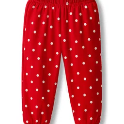 Babyhug Disney Single Jersey Knit Full Sleeves Night Suit With Marie Graphics - Red image 4