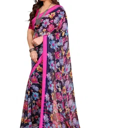 Moda Rapido Floral Printed Poly Georgette Saree image 2