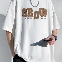 StyleCast x Revolte Men Typography Printed Round Neck Oversized T-shirt image 5