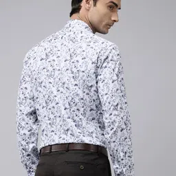 Van Heusen Slim Fit Floral Printed Pure Cotton Formal Shirt image 4
