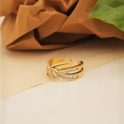 Beenth & Doneth Stainless Steel Gold-Plated Finger Ring image 2