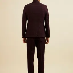 Manyavar Self Design Tailored-Fit 3 Piece Suit image 5