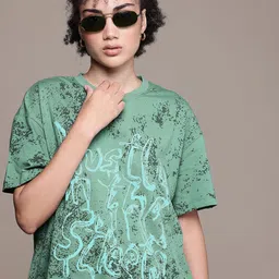 The Roadster Lifestyle Co. Printed Oversized Pure Cotton T-shirt-picture-16