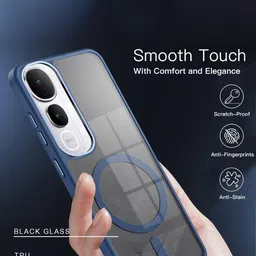 Karwan Unisex Vivo Y300 5G Solid Mag-Safe Back Case image 4