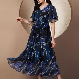 CORSICA Print Georgette Dress image 4