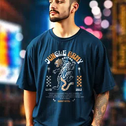 THE BEETEL HOUSE Printed Cotton Round Neck T-shirt image 1