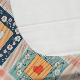 RIDHAAN Multicoloured 220 TC Queen Bedsheet with 2 Pillow Covers image 2