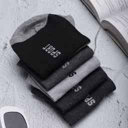 Zalima Men Pack Of 5 Cotton Ankle-Length Socks image 4