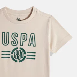 U.S. Polo Assn. Kids Boys Brand Logo Print Knitted Pure Cotton T-shirt image 3
