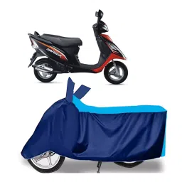 Auto Pearl Two Wheeler Cover for TVS Streek - Cyan, Blue-picture-41