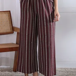 KANCHUK Women Embroidered Lace Ethnic Palazzos-image-23