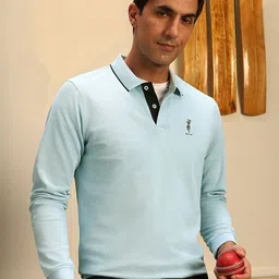 Peter England Casuals Graphic Printed Polo Collar Cotton T-shirt-picture-10