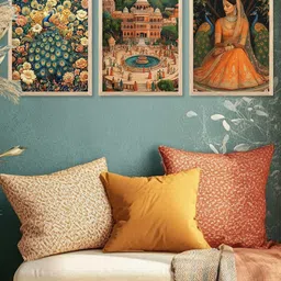 walllane Traditional Wall Art With Frame Home Decor Wall Painting For Living Room Office Bedroom image 5