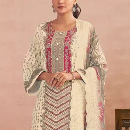 Stylee LIFESTYLE Printed Pure Cotton Unstitched Dress Material image 3