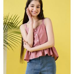 stylobug Stylo Bug Sleeveless Solid Top - Pink-picture-44