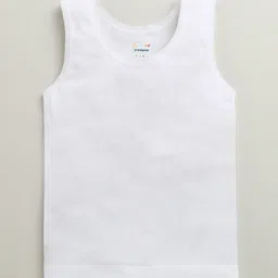 BUMZEE Cotton Knit Sleeveless Solid Slips Pack of 3 - White image 2