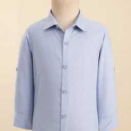 Robo Fry Cotton Woven Full Sleeves Solid 3 Piece Party Suit With Bow - Charcoal Grey image 2