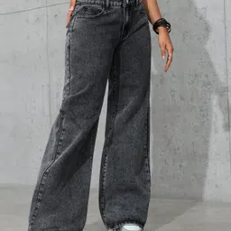 NU CLOTHS Women Jean Wide Leg High-Rise Stretchable Jeans-picture-30