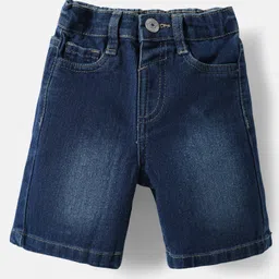 Babyhug Cotton Knit Half Sleeves Checks Shirt & Denim Shorts Set - Multicolor image 4