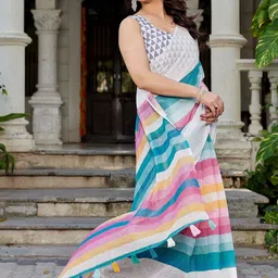 priyashi Striped Silk Blend Chanderi Saree-picture-28