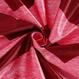 Home Sizzler Pink & Maroon Set of 2 Geometric Window Curtain image 2