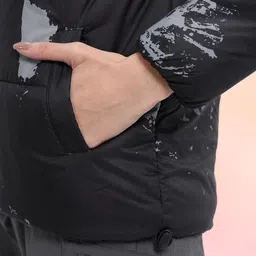 HRX by Hrithik Roshan Printed Mock Collar Outdoor Padded Jacket image 5