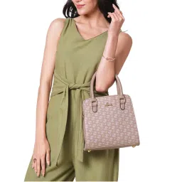 Lavie Womens Pink Mono Ll Tyra Satchel with Detachable Strap (S)-image-17