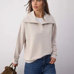 Trendyol Women Shirt Collar Long Sleeves Sweatshirt-picture-28