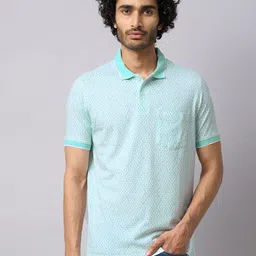 Turtle Men Geometric Printed Polo Collar Oversized T-shirt image 1