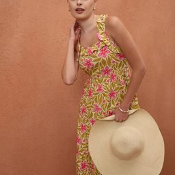 CORSICA Floral Print Ruffled A-Line Midi Dress-picture-44