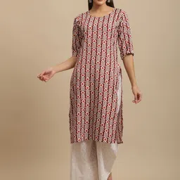7Threads Women Pack Of 6 Ethnic Motifs Printed Daily Straight Kurtas-picture-33