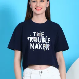 Dreambe Women Typography 2 Wonder Woman Printed Fusion Applique T-shirt-image-80