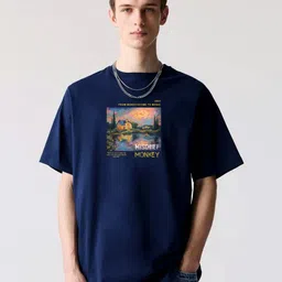 THE BEETEL HOUSE Men Graphic Printed Round Neck Cotton Oversized T-shirt-picture-38