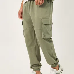 Styli Men Oversized Fit Cut and Sew Cotton Cargo Jogger-picture-23