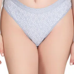 Liigne Women Pack of 4 Floral Printed Pure Cotton Mid-Rise Basic Briefs VCPPC4650-XS image 3