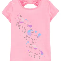 Carter's Glitter Unicorn Bow Back Jersey Tee - Pink-picture-18