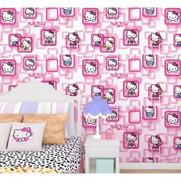 Oren Empower Kitty Decorative Wallpaper - Pink-image-58