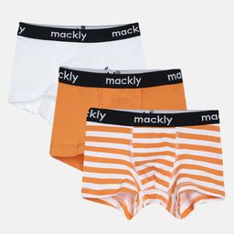 Mackly Striped Pack Of 3 Boxers - Orange-picture-22