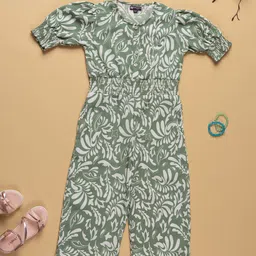 Purple United Kids Girls Printed Basic Jumpsuit-image-78