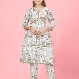 Muhuratam Girls Printed Kurta Set-picture-15