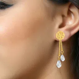 VIVASTRI Women Gold-Plated Alloy Earrings-picture-28
