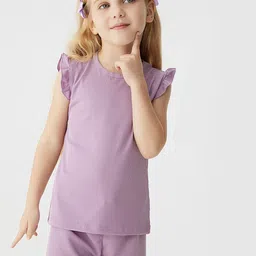 LULU & SKY Girls Striped Top with Shorts Clothing Set-picture-22