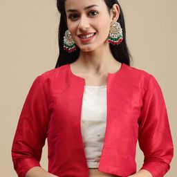 De Moza Women Crop Open Front Jacket-picture-10