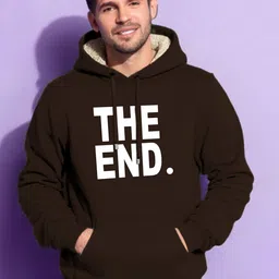 MaverIQ Men Printed Hooded Sweatshirt image 5