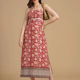 Raeth Apparels Women Floral Print A-Line Midi Dress-picture-38