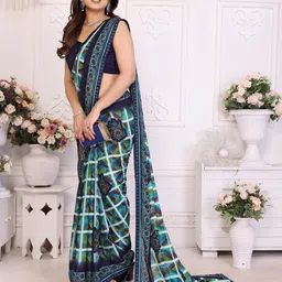 Moda Rapido Floral Poly Georgette Saree-picture-12